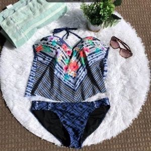 OP 2 PCS Tankini Top LG Bottom M